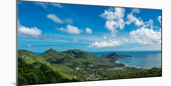 Panoramic view from the highest peak on the island of Koh Tao, Thailand, Southeast Asia, Asia-Logan Brown-Mounted Photographic Print