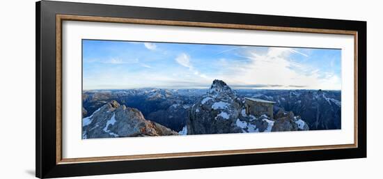 Panoramic View from the Watzmanngipfel to Steinernes Meer-Stefan Sassenrath-Framed Photographic Print