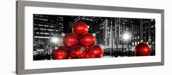 Panoramic View - Giant Christmas Ornaments on Sixth Avenue across from Radio City Music Hall-Philippe Hugonnard-Framed Photographic Print