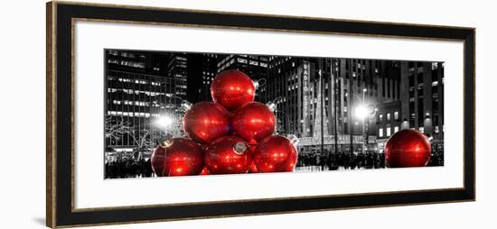 Panoramic View - Giant Christmas Ornaments on Sixth Avenue across from Radio City Music Hall-Philippe Hugonnard-Framed Photographic Print