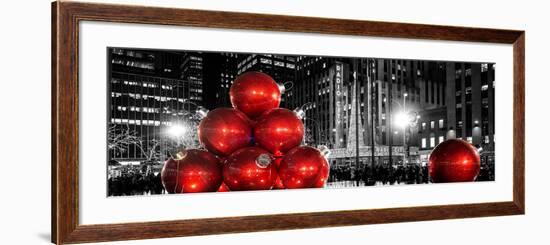 Panoramic View - Giant Christmas Ornaments on Sixth Avenue across from Radio City Music Hall-Philippe Hugonnard-Framed Photographic Print