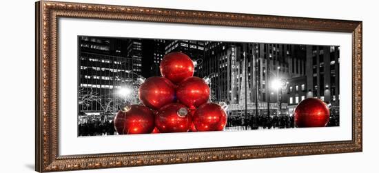 Panoramic View - Giant Christmas Ornaments on Sixth Avenue across from Radio City Music Hall-Philippe Hugonnard-Framed Photographic Print