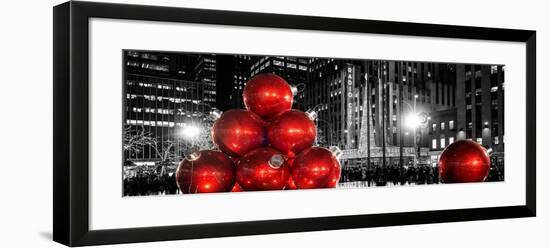 Panoramic View - Giant Christmas Ornaments on Sixth Avenue across from Radio City Music Hall-Philippe Hugonnard-Framed Photographic Print