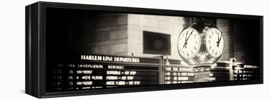 Panoramic View - Grand Central Terminal's Four-Sided Seth Thomas Clock - Manhattan - New York-Philippe Hugonnard-Framed Premier Image Canvas