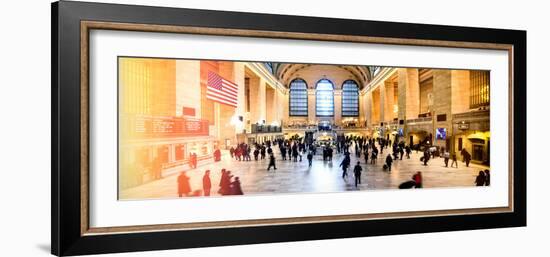 Panoramic View - Instants of NY Series - Grand Central Terminal at 42nd Street and Park Avenue-Philippe Hugonnard-Framed Photographic Print