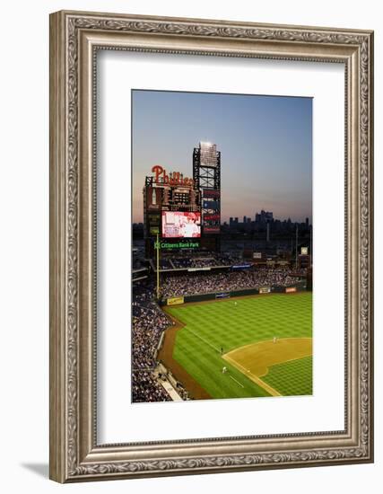 Panoramic view of 29,183 baseball fans at Citizens Bank Park, Philadelphia, PA, who are watching...-null-Framed Photographic Print