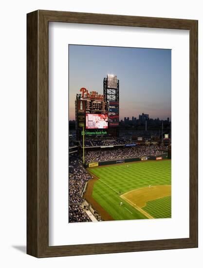 Panoramic view of 29,183 baseball fans at Citizens Bank Park, Philadelphia, PA, who are watching...-null-Framed Photographic Print