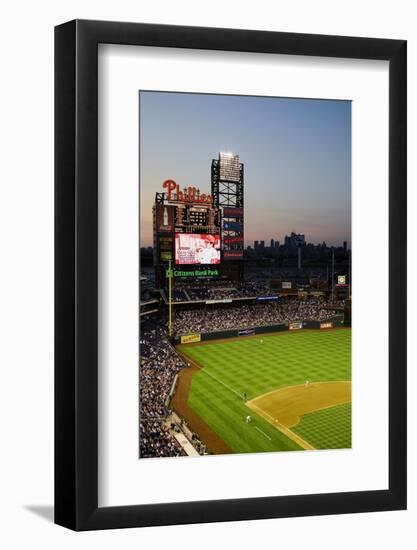 Panoramic view of 29,183 baseball fans at Citizens Bank Park, Philadelphia, PA, who are watching...-null-Framed Photographic Print