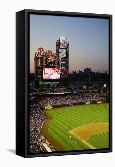 Panoramic view of 29,183 baseball fans at Citizens Bank Park, Philadelphia, PA, who are watching...-null-Framed Premier Image Canvas