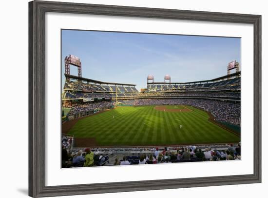 Panoramic view of 29,183 baseball fans at Citizens Bank Park, Philadelphia, PA, who are watching...-null-Framed Photographic Print