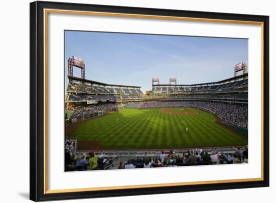 Panoramic view of 29,183 baseball fans at Citizens Bank Park, Philadelphia, PA, who are watching...-null-Framed Photographic Print