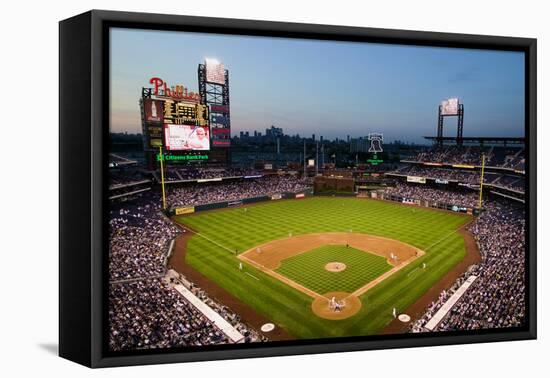 Panoramic view of 29,183 baseball fans at Citizens Bank Park, Philadelphia, PA, who are watching...-null-Framed Premier Image Canvas