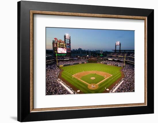 Panoramic view of 29,183 baseball fans at Citizens Bank Park, Philadelphia, PA, who are watching...-null-Framed Photographic Print