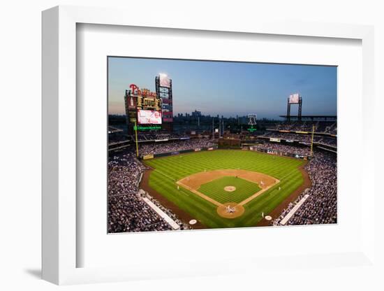 Panoramic view of 29,183 baseball fans at Citizens Bank Park, Philadelphia, PA, who are watching...-null-Framed Photographic Print