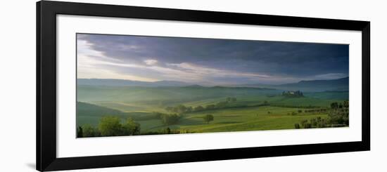 Panoramic View of Belvedere and the Val D'Orcia at Dawn, Tuscany, Italy-Lee Frost-Framed Photographic Print