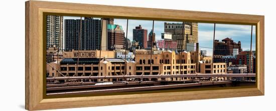 Panoramic View of Brooklyn Bridge of the Watchtower Building-Philippe Hugonnard-Framed Premier Image Canvas