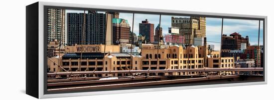 Panoramic View of Brooklyn Bridge of the Watchtower Building-Philippe Hugonnard-Framed Premier Image Canvas