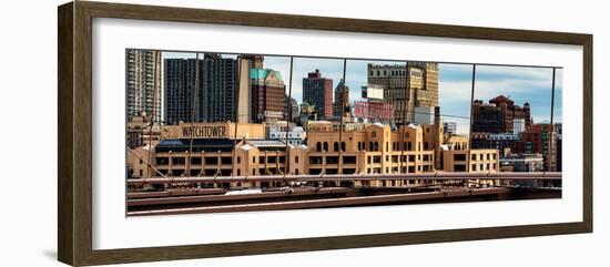 Panoramic View of Brooklyn Bridge of the Watchtower Building-Philippe Hugonnard-Framed Photographic Print