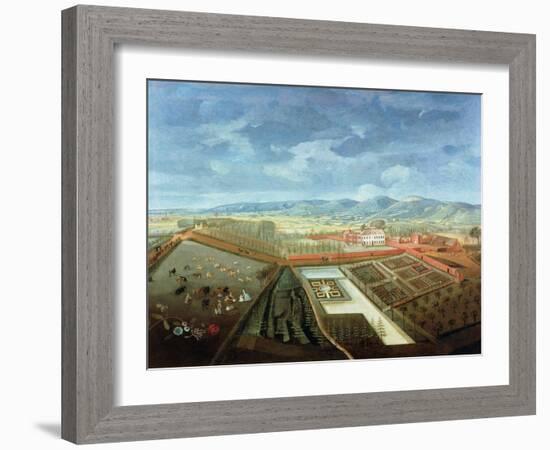 Panoramic View of Charlton Park, c.1745-Thomas Robins-Framed Giclee Print