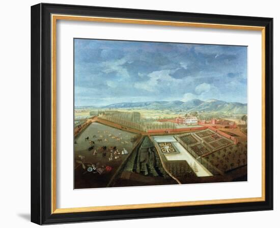 Panoramic View of Charlton Park, c.1745-Thomas Robins-Framed Giclee Print