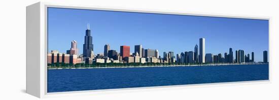 Panoramic View of Chicago Harbor, Chicago, Il-null-Framed Stretched Canvas