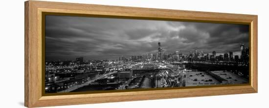 Panoramic view of Chicago, Illinois, USA-Panoramic Images-Framed Premier Image Canvas