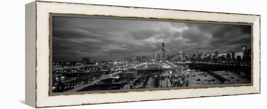 Panoramic view of Chicago, Illinois, USA-Panoramic Images-Framed Premier Image Canvas