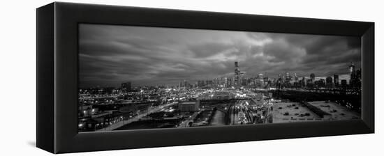 Panoramic view of Chicago, Illinois, USA-Panoramic Images-Framed Premier Image Canvas