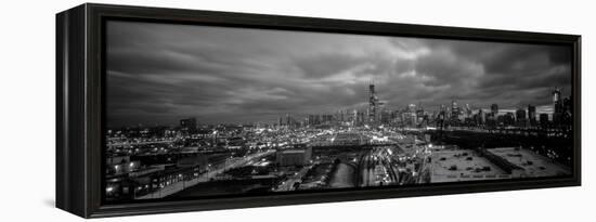 Panoramic view of Chicago, Illinois, USA-Panoramic Images-Framed Premier Image Canvas