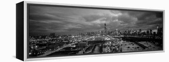 Panoramic view of Chicago, Illinois, USA-Panoramic Images-Framed Premier Image Canvas