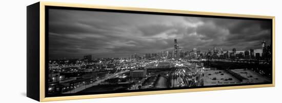 Panoramic view of Chicago, Illinois, USA-Panoramic Images-Framed Premier Image Canvas