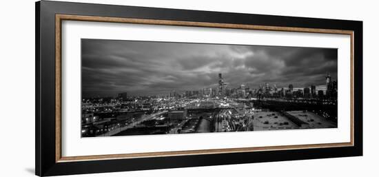 Panoramic view of Chicago, Illinois, USA-Panoramic Images-Framed Premium Photographic Print