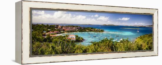 Panoramic View of Cruz Bay Harbor, St John, USVI-George Oze-Framed Premier Image Canvas