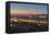 Panoramic view of Florence at sunset, Tuscany, Italy, Europe-Marco Brivio-Framed Premier Image Canvas