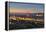 Panoramic view of Florence at sunset, Tuscany, Italy, Europe-Marco Brivio-Framed Premier Image Canvas