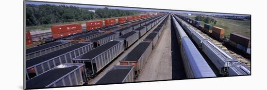 Panoramic View of Freight Cars at Union Pacific's Bailey Railroad Yards-null-Mounted Photographic Print