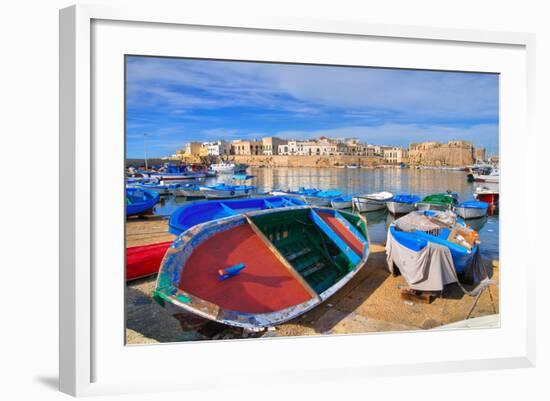 Panoramic View of Gallipoli. Puglia. Southern Italy.-Mi.Ti.-Framed Photographic Print