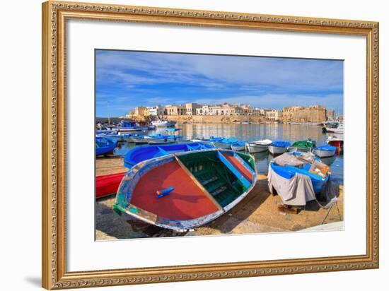 Panoramic View of Gallipoli. Puglia. Southern Italy.-Mi.Ti.-Framed Photographic Print