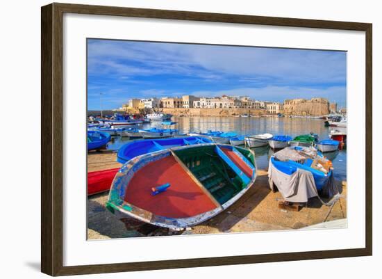 Panoramic View of Gallipoli. Puglia. Southern Italy.-Mi.Ti.-Framed Photographic Print