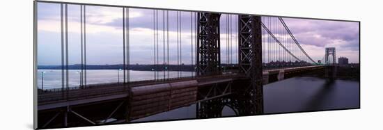 Panoramic View of George Washington Bridge over Hudson River from New York City, Ny-null-Mounted Photographic Print