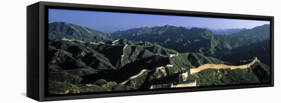 Panoramic View of Great Wall of China, Badaling, China-James Montgomery Flagg-Framed Premier Image Canvas