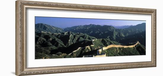 Panoramic View of Great Wall of China, Badaling, China-James Montgomery Flagg-Framed Photographic Print