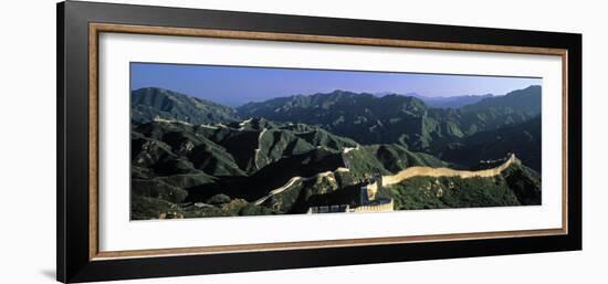 Panoramic View of Great Wall of China, Badaling, China-James Montgomery Flagg-Framed Photographic Print