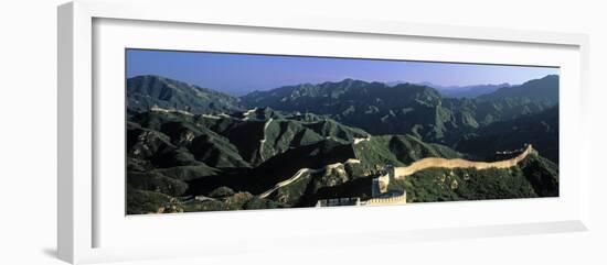 Panoramic View of Great Wall of China, Badaling, China-James Montgomery Flagg-Framed Photographic Print