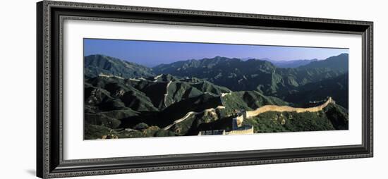 Panoramic View of Great Wall of China, Badaling, China-James Montgomery Flagg-Framed Photographic Print