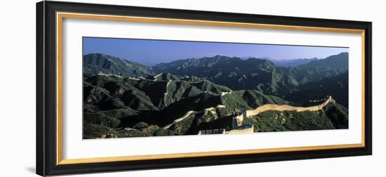 Panoramic View of Great Wall of China, Badaling, China-James Montgomery Flagg-Framed Photographic Print