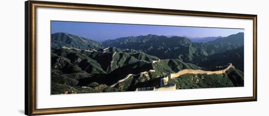 Panoramic View of Great Wall of China, Badaling, China-James Montgomery Flagg-Framed Photographic Print