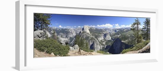 Panoramic View of Half Dome and Vernal Falls in Yosemite National Park, California, USA-Mark Taylor-Framed Photographic Print