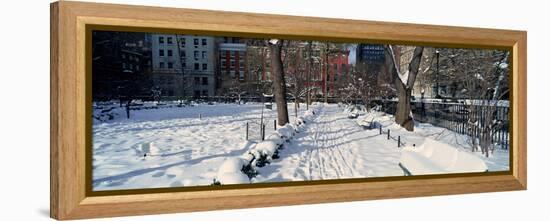 Panoramic View of Historic Homes and Gramercy Park-null-Framed Stretched Canvas