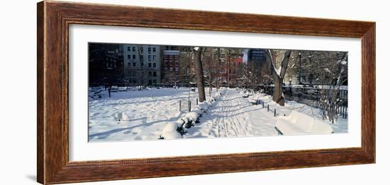 Panoramic View of Historic Homes and Gramercy Park-null-Framed Photographic Print